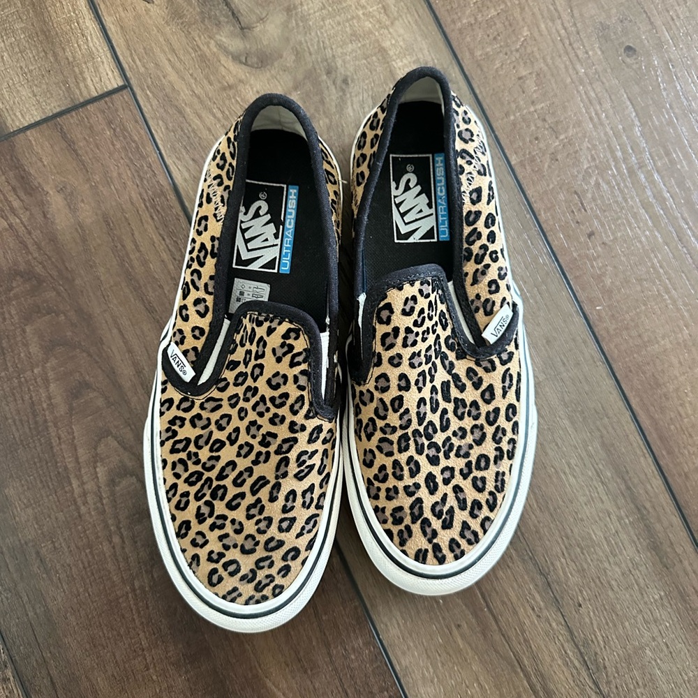 Vans Brown and Black Sneakers Classic Slip-On